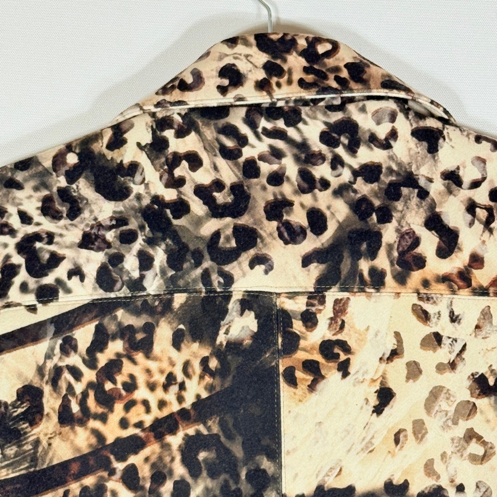 Carla Ruiz Women 38 Medium Leopard Cropped Jacket Blazer Luxury Avant Garde Chic - Picture 9 of 11